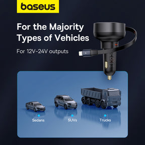 Baseus Enjoyment Pro Ładowarka samochodowa USB-C / Lightning 60W