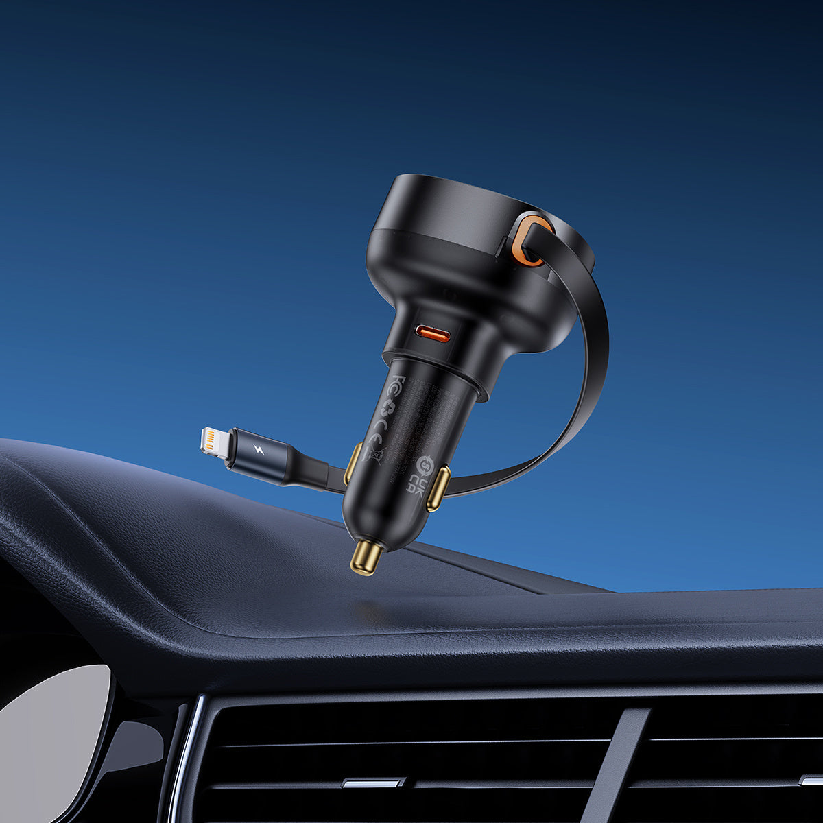 Baseus Enjoyment Pro Ładowarka samochodowa USB-C / Lightning 60W