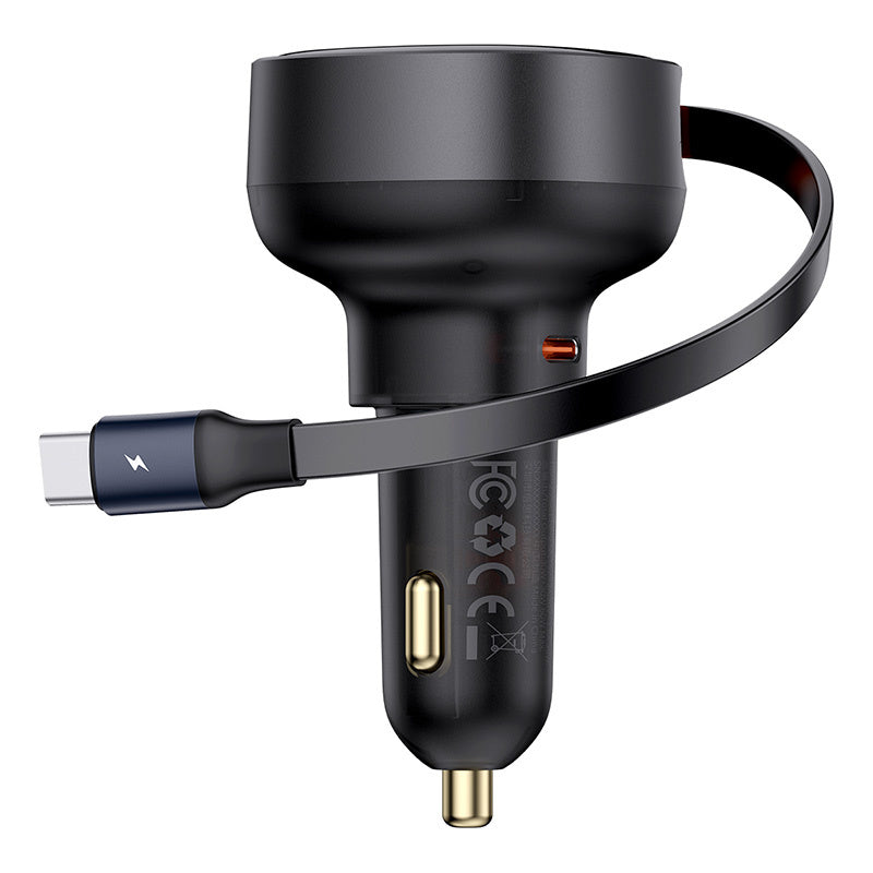 Baseus Enjoyment Pro Ładowarka samochodowa USB-C 60W z wbudowanym kablem
