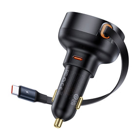 Baseus Enjoyment Pro Ładowarka samochodowa USB-C 60W z wbudowanym kablem