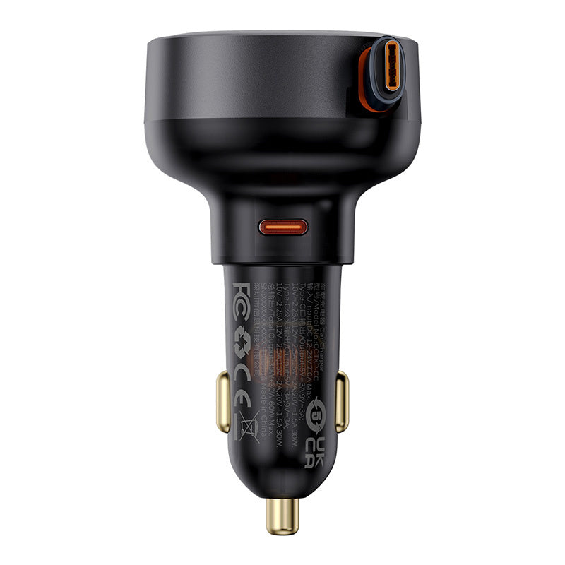Baseus Enjoyment Pro Ładowarka samochodowa USB-C 60W z wbudowanym kablem