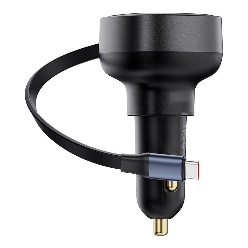 Baseus Enjoyment Pro Ładowarka samochodowa USB-C 60W z wbudowanym kablem