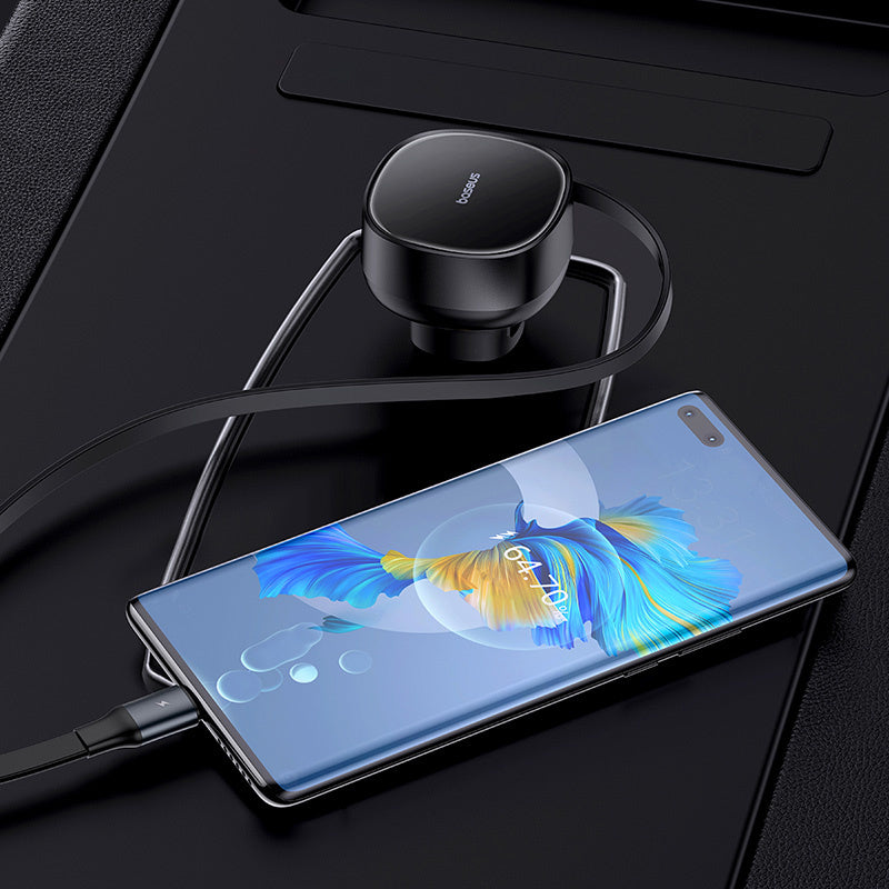 Baseus Enjoyment Pro Ładowarka samochodowa USB-C 60W z wbudowanym kablem