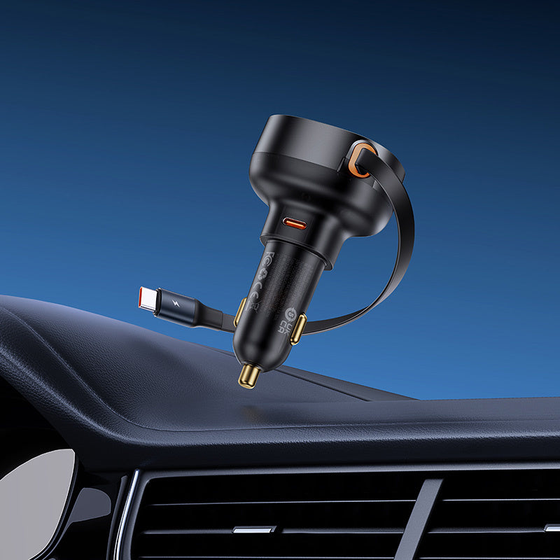 Baseus Enjoyment Pro Ładowarka samochodowa USB-C 60W z wbudowanym kablem