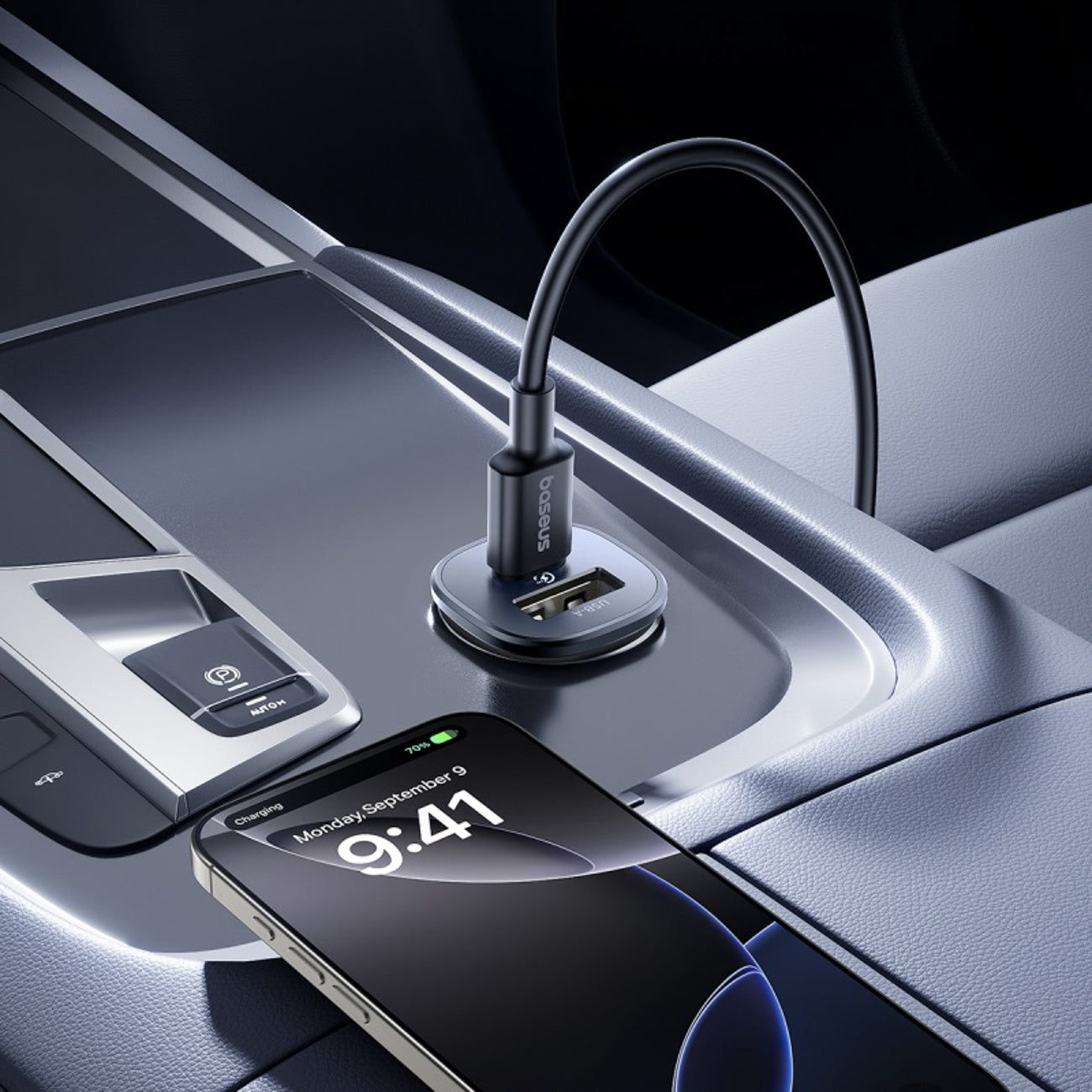 Ładowarka samochodowa Baseus GoTrip USB-C / USB-A 30W