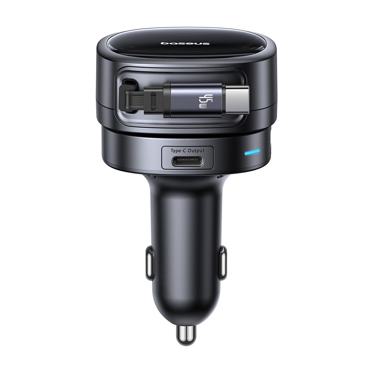 Baseus PrimeTrip VR1 Ładowarka samochodowa 60W USB-A USB-C ze zwijanym kablem USB-C