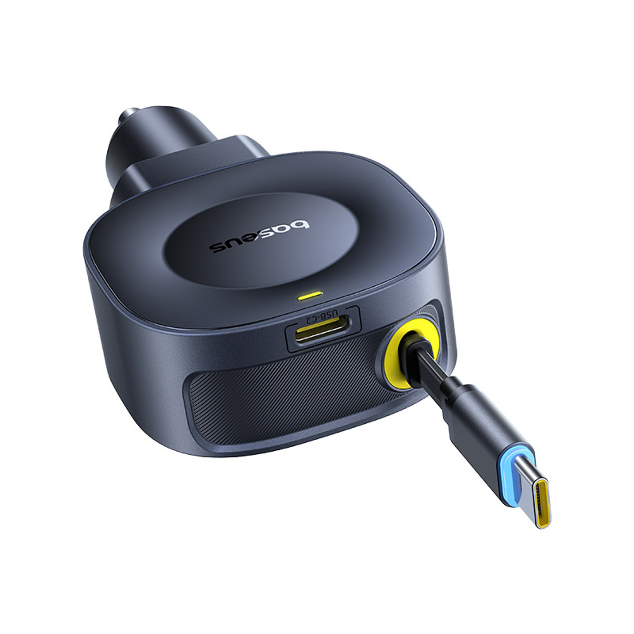 Baseus PrimeTrip VR2 Ładowarka samochodowa 30W + 30W ze zwijanym kablem USB-C