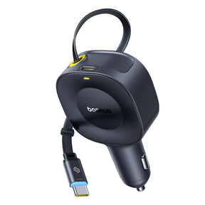 Baseus PrimeTrip VR2 Ładowarka samochodowa 30W ze zwijanym kablem USB-C