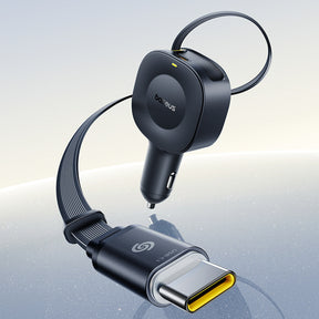 Baseus PrimeTrip VR2 Ładowarka samochodowa 30W ze zwijanym kablem USB-C