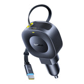 Baseus PrimeTrip VR2 Ładowarka samochodowa 45W + 45W ze zwijanym kablem USB-C