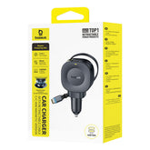 Ładowarka samochodowa Baseus PrimeTrip VR2 45W + 45W ze zwijanym kablem USB-C - czarna