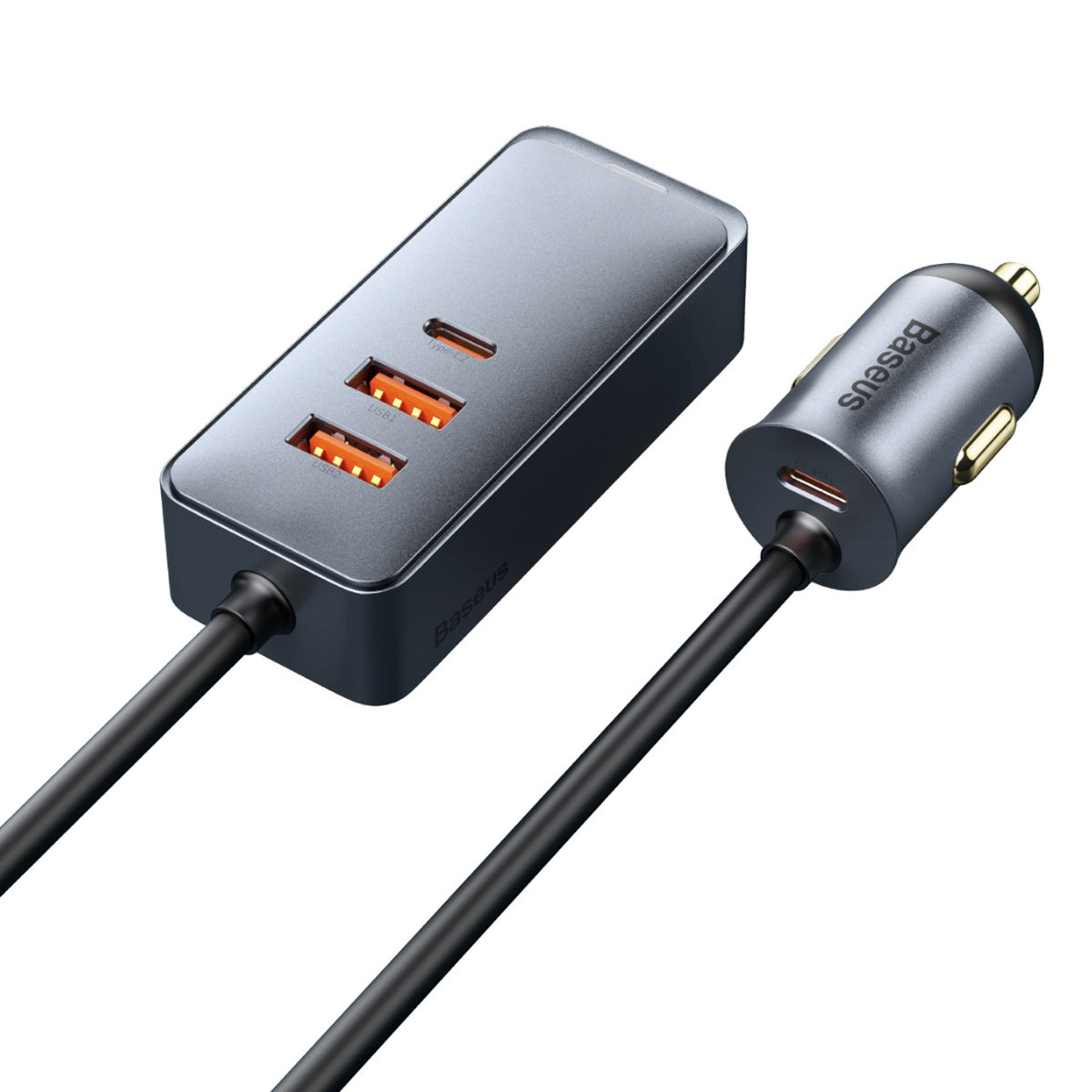 Baseus Share Together Ładowarka samochodowa wieloportowa 2x USB-A + 2x USB-C 120W