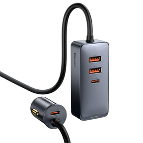 Baseus Share Together Ładowarka samochodowa wieloportowa 2x USB-A + 2x USB-C 120W