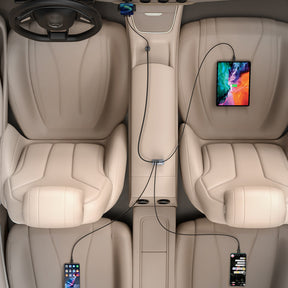 Baseus Share Together Ładowarka samochodowa wieloportowa 2x USB-A + 2x USB-C 120W
