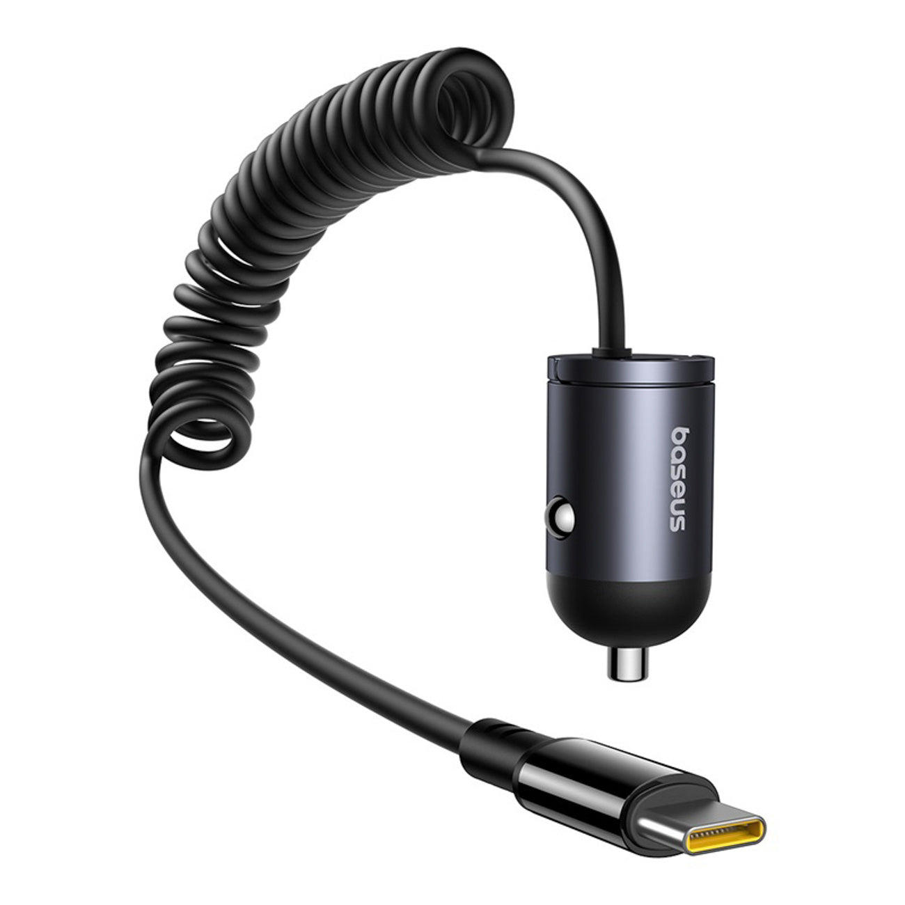 Baseus Tiny Star Ładowarka samochodowa 30W z wbudowanym spiralnym kablem USB-C
