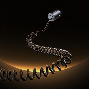 Baseus Tiny Star Ładowarka samochodowa 30W z wbudowanym spiralnym kablem USB-C