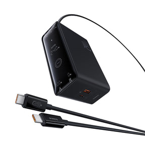 Baseus Digital GaN Ładowarka biurkowa 3xUSB-C 1xUSB-A 240W z kablem zasilającym