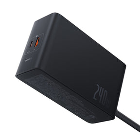 Baseus Digital GaN Ładowarka biurkowa 3xUSB-C 1xUSB-A 240W z kablem zasilającym