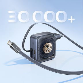 Baseus EnerCore CJ11 Ładowarka sieciowa 100W USB-C USB-A ze zwijanym kablem USB-C