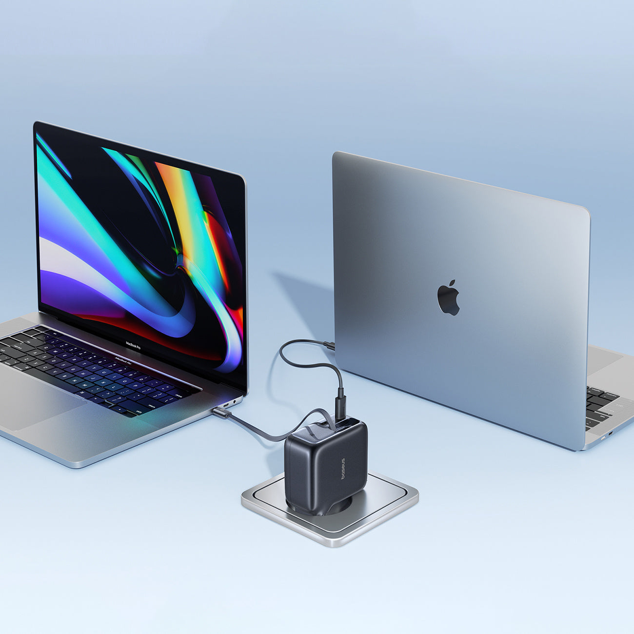 Baseus EnerCore CJ11 Ładowarka sieciowa 100W USB-C USB-A ze zwijanym kablem USB-C