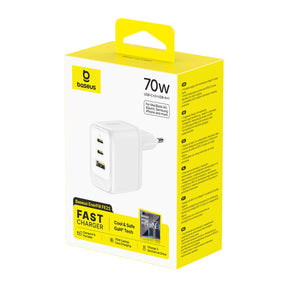 Baseus EnerFill FE22 Ładowarka sieciowa 70W 2 x USB-C + USB-A