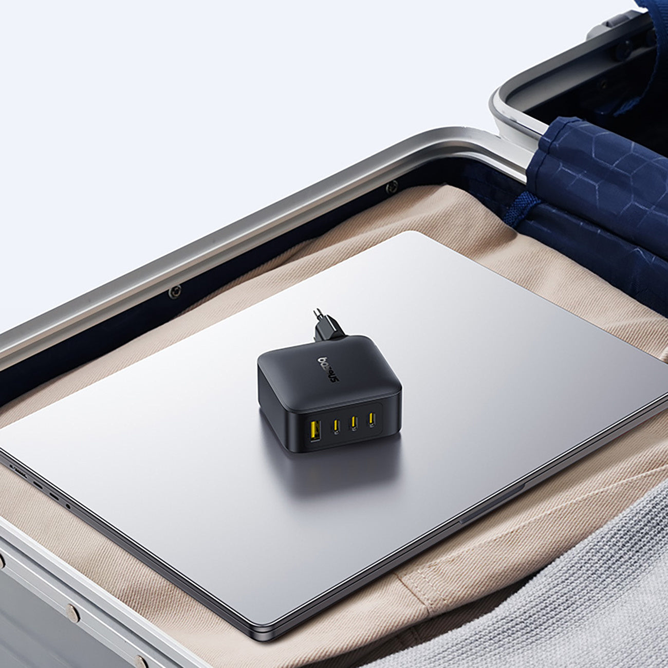 Baseus EnerFill FH11 GaN Ładowarka sieciowa 4-portowa 140W 3xUSB-C + 1xUSB-A