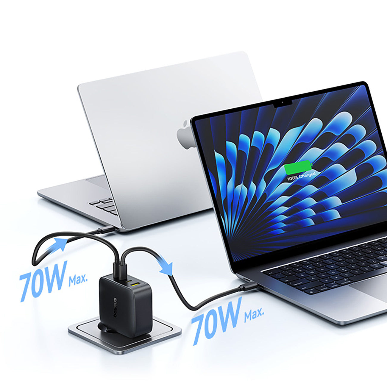 Baseus EnerFill FH11 GaN Ładowarka sieciowa 4-portowa 140W 3xUSB-C + 1xUSB-A