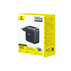 Baseus EnerFill FH11 GaN Ładowarka sieciowa 4-portowa 140W 3xUSB-C + 1xUSB-A
