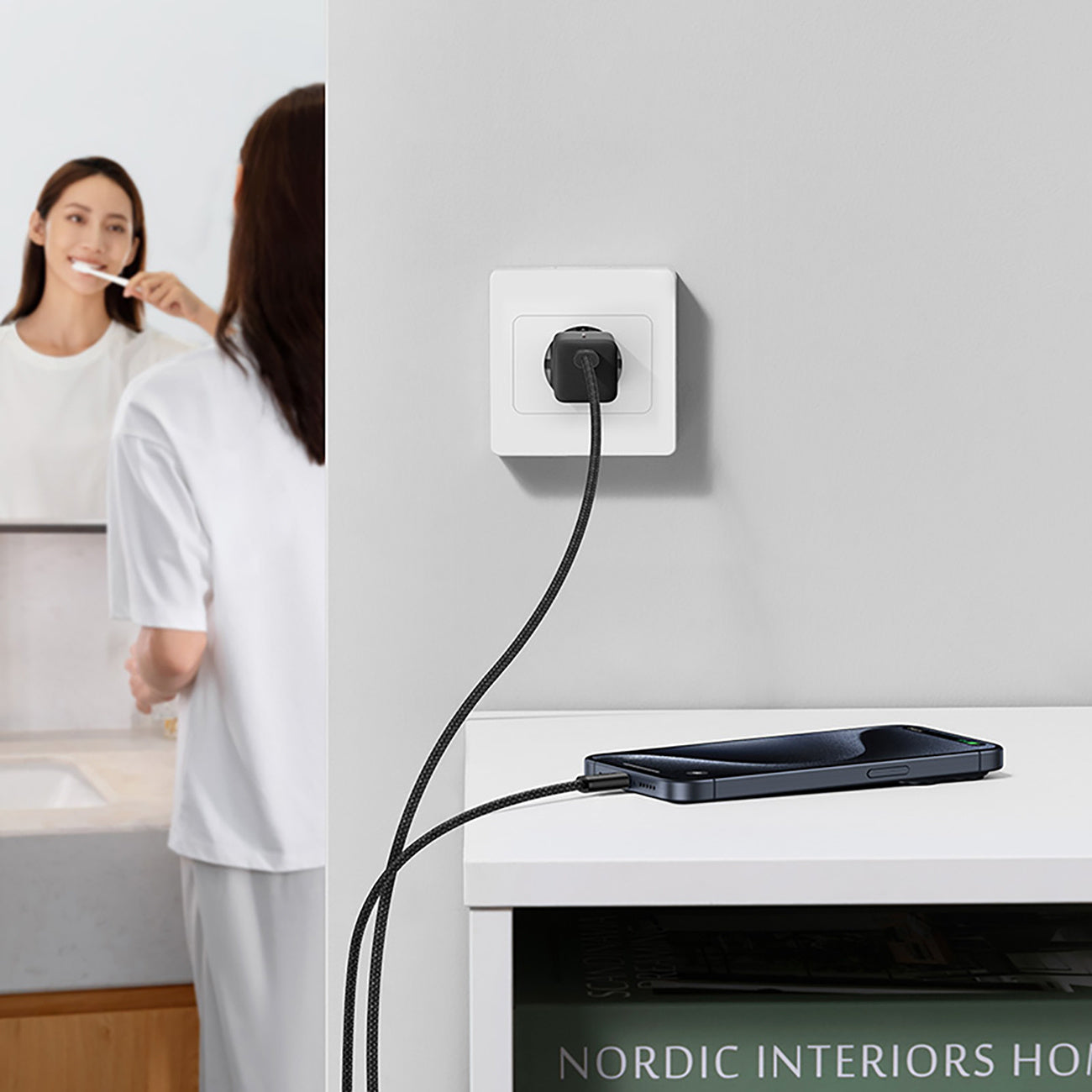 Baseus GaN5 Fast Charger Mini Ładowarka sieciowa 30W USB-C z kablem USB-C 100W