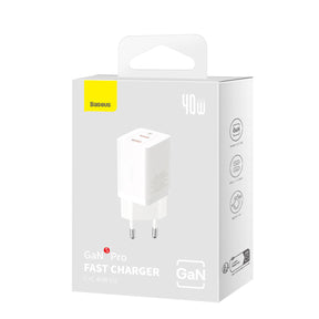 Baseus GaN5 Pro Ładowarka sieciowa 2xUSB-C 40W