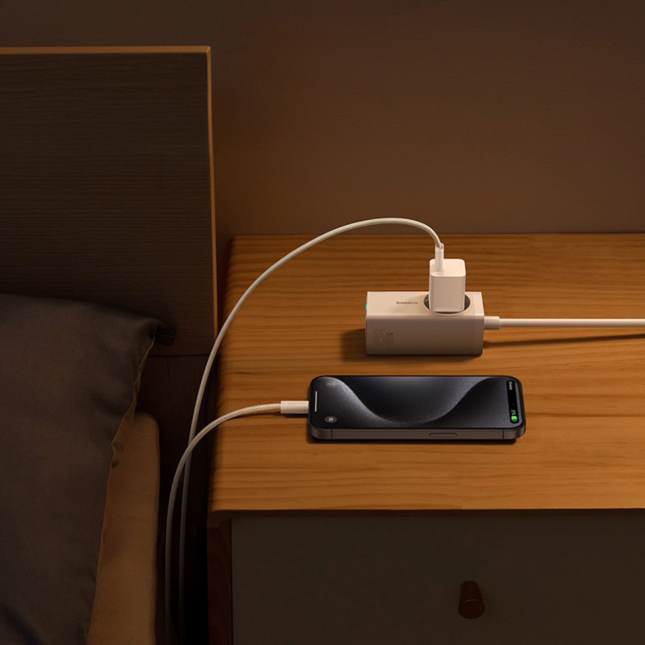 Baseus GaN5 Ładowarka sieciowa USB-C 30W z kablem Dynamic 3 USB-C 100W 1m
