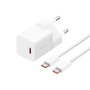 Baseus GaN5 Ładowarka sieciowa USB-C 30W z kablem Dynamic 3 USB-C 100W 1m