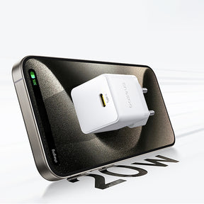 Baseus Palm 1C Ładowarka sieciowa USB-C 20W (z kablem Baseus Mini White USB-C 60W 1m)