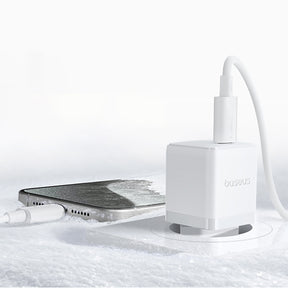 Baseus Palm 1C Ładowarka sieciowa USB-C 20W (z kablem Baseus Mini White USB-C 60W 1m)