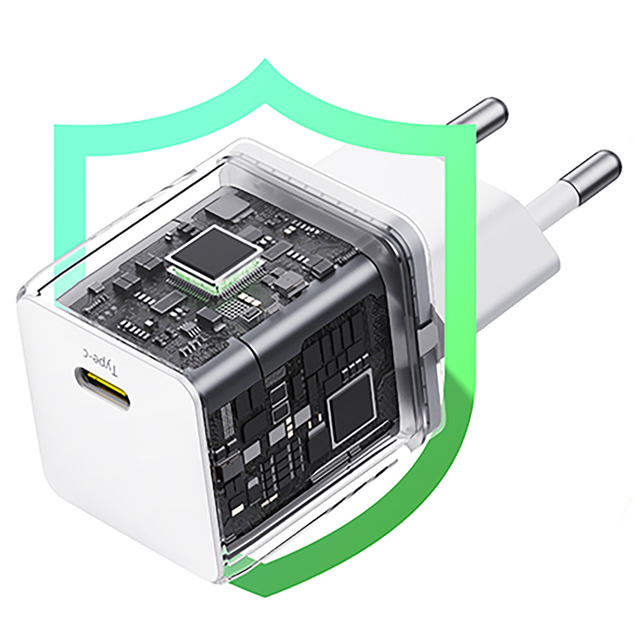 Baseus Palm 1C Ładowarka sieciowa USB-C 20W (z kablem Baseus Mini White USB-C 60W 1m)