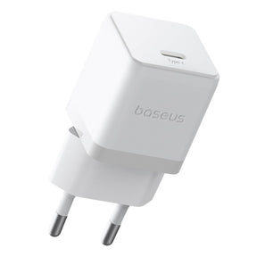 Baseus Palm 1C Ładowarka sieciowa USB-C 20W (z kablem Baseus Mini White USB-C 60W 1m)