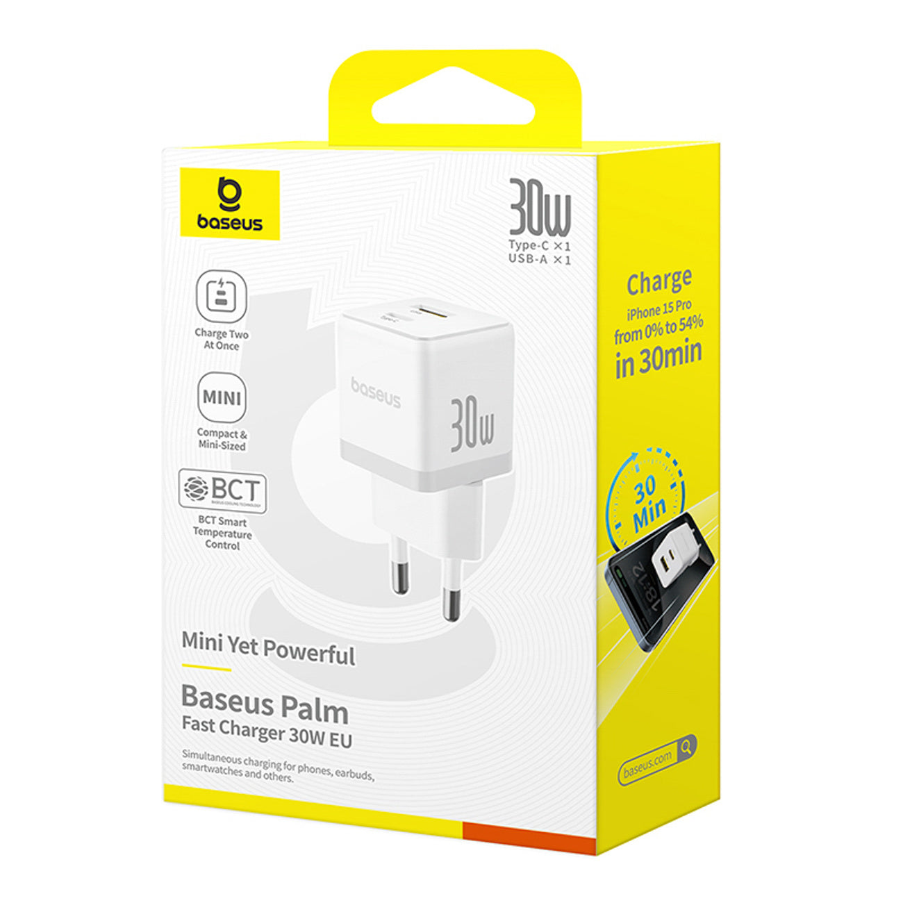 Baseus Palm 30W USB-C USB-A Ładowarka sieciowa