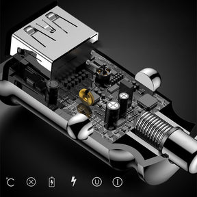 Mini ładowarka Baseus Grain Car Charger CCALL-ML01 samochodowa 2x USB-A 3.1A