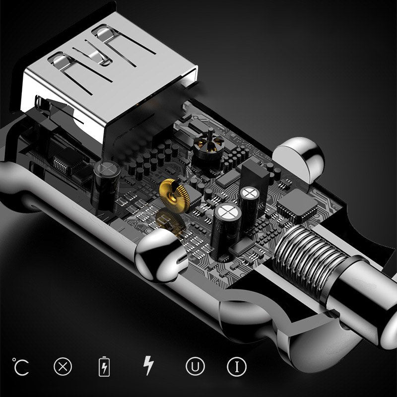 Mini ładowarka Baseus Grain Car Charger CCALL-ML01 samochodowa 2x USB-A 3.1A