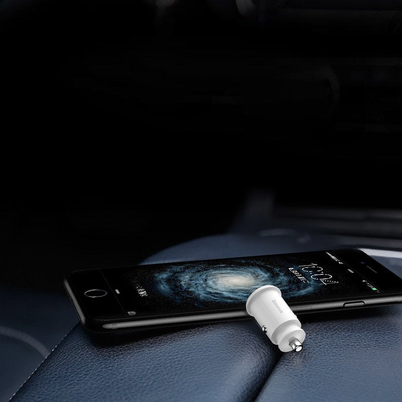 Mini ładowarka Baseus Grain Car Charger CCALL-ML02 samochodowa 2x USB-A 3.1A