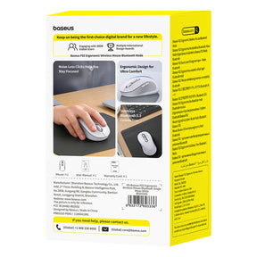 Baseus F02 Mysz bezprzewodowa ergonomiczna Bluetooth