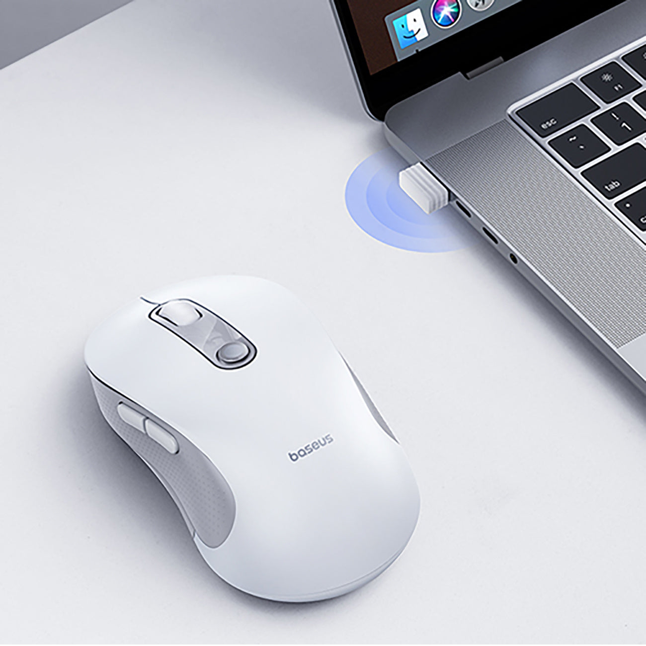 Baseus F02 Mysz bezprzewodowa ergonomiczna USB 2.4GHz