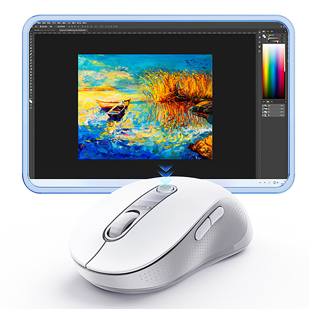 Baseus F02 Mysz bezprzewodowa ergonomiczna USB 2.4GHz