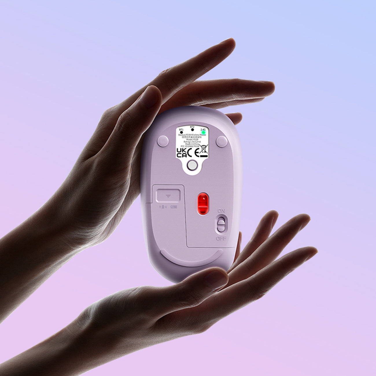 Baseus F01B Myszka bezprzewodowa 2.4GHz + Bluetooth 3.0 + 5.0