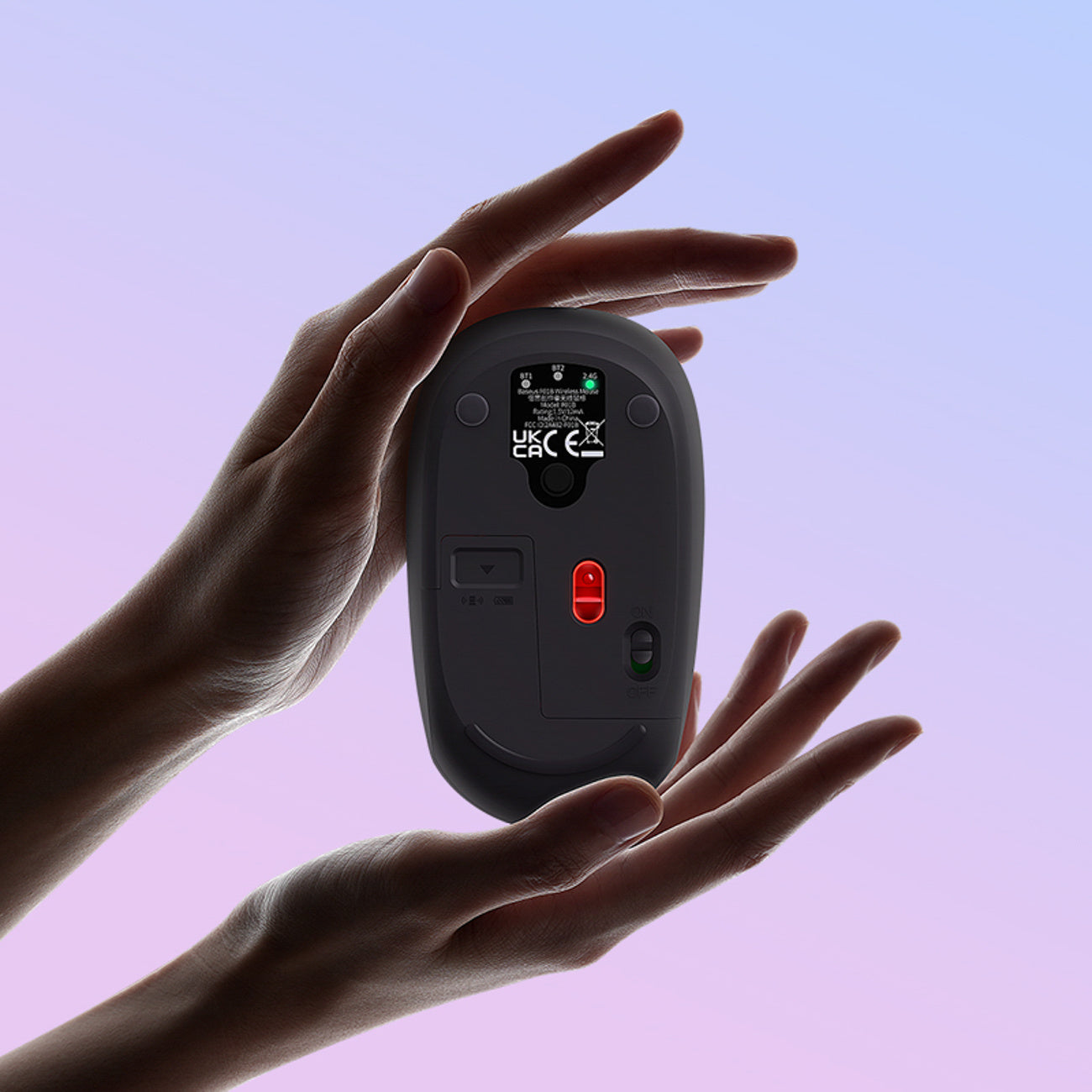 Baseus F01B Myszka bezprzewodowa 2.4GHz + Bluetooth 3.0 + 5.0