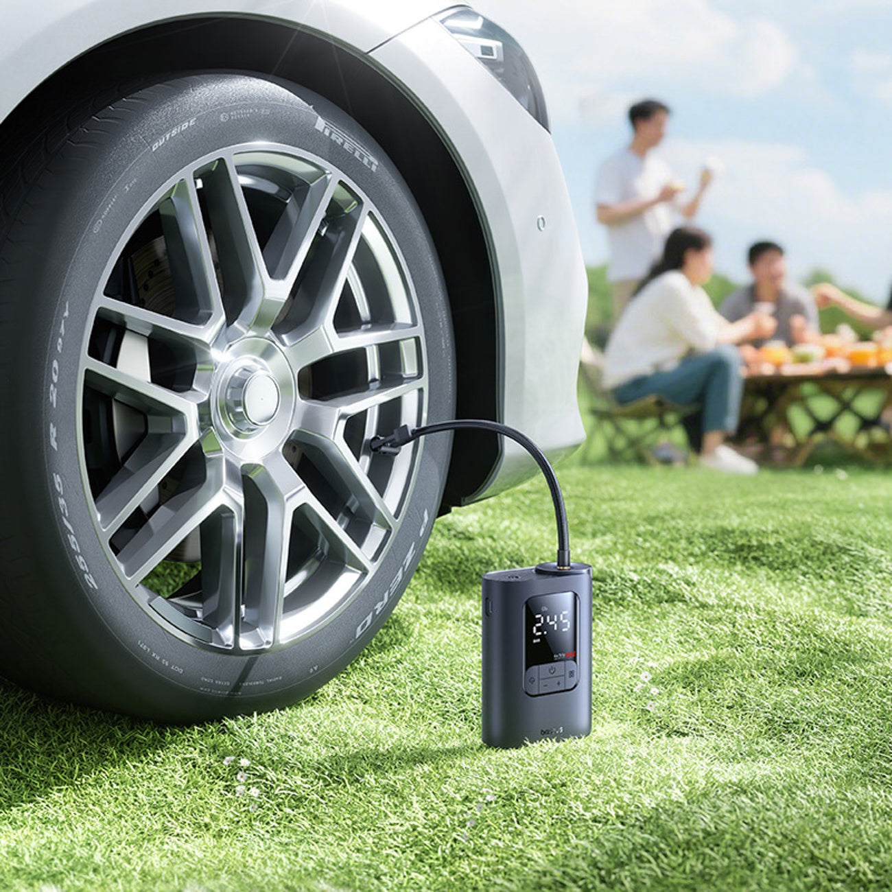 Baseus GoTrip VA1 Pompka bezprzewodowa kompresor 150 PSI 7500 mAh