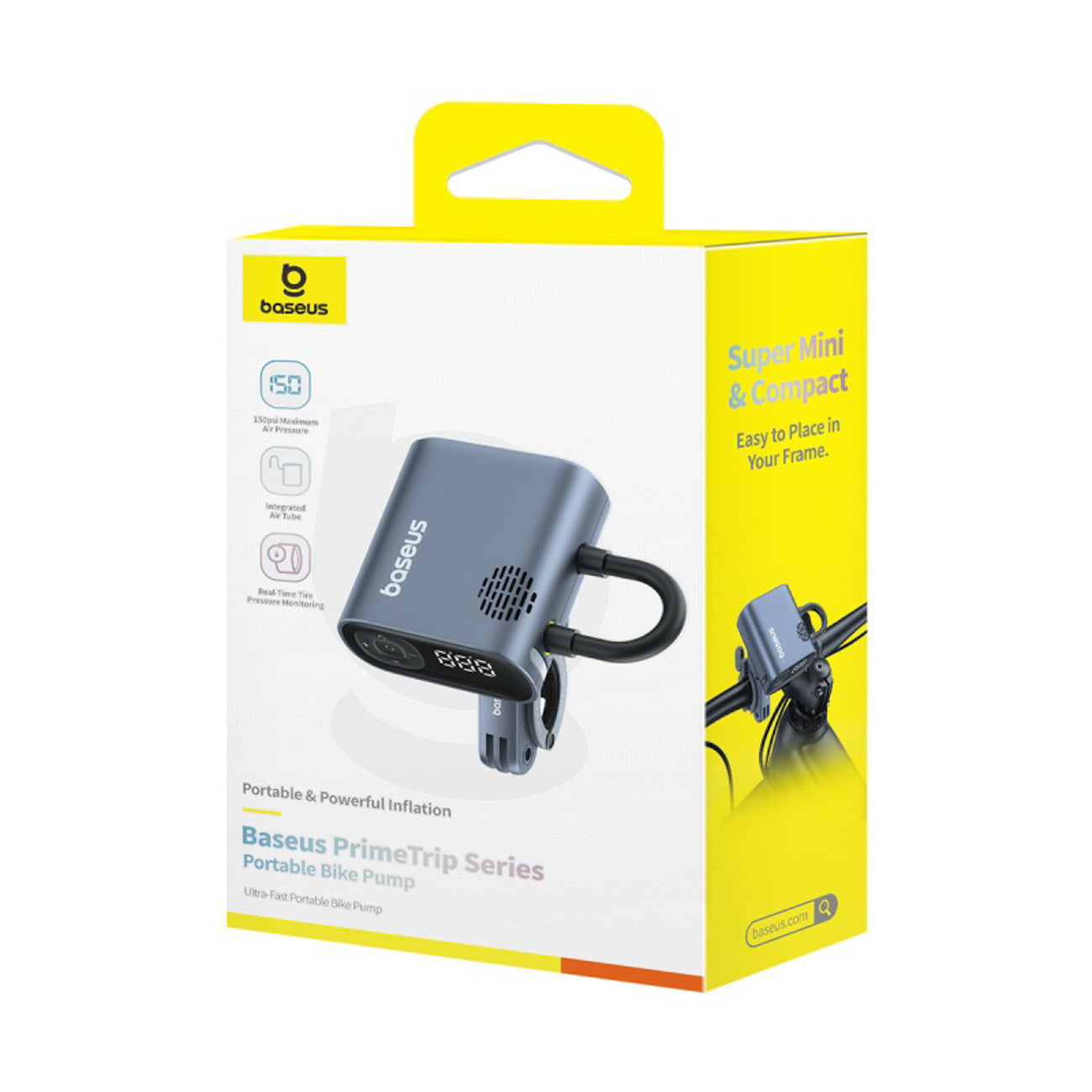 Baseus PrimeTrip Series Pompka elektryczna do rowerów z cyfrowym wyświetlaczem
