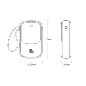 Powerbank 10000mAh 20W Baseus Qpow Pro Overseas Edition + kabel USB-C 3A