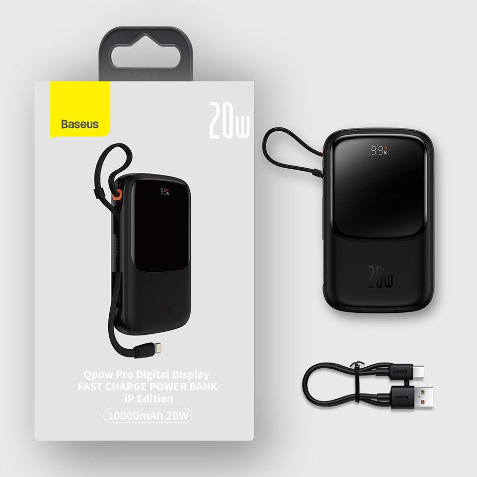Powerbank 10000mAh 20W Baseus Qpow Pro Overseas Edition + kabel USB-C 3A