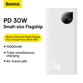 Powerbank Baseus Adaman2 z wyświetlaczem cyfrowym 2x USB-A / 1x USB-C 10000mAh 30W